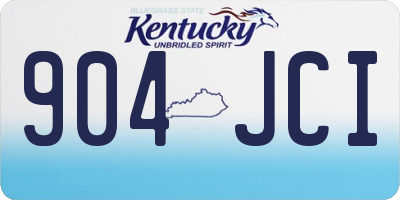 KY license plate 904JCI