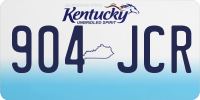KY license plate 904JCR