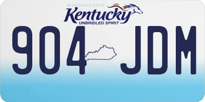 KY license plate 904JDM