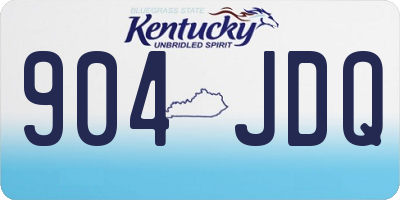 KY license plate 904JDQ