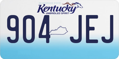 KY license plate 904JEJ