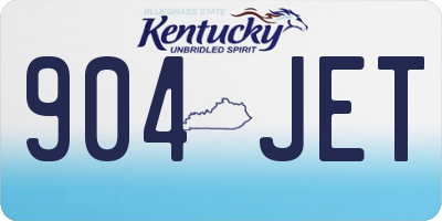 KY license plate 904JET