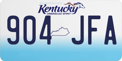KY license plate 904JFA