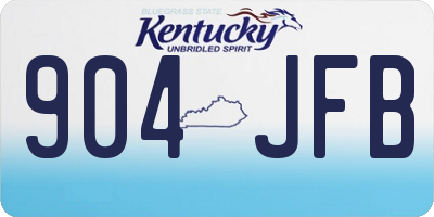 KY license plate 904JFB