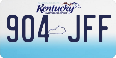 KY license plate 904JFF
