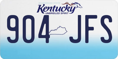 KY license plate 904JFS