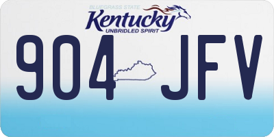 KY license plate 904JFV