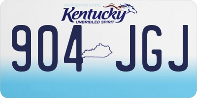 KY license plate 904JGJ