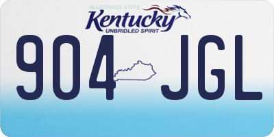 KY license plate 904JGL