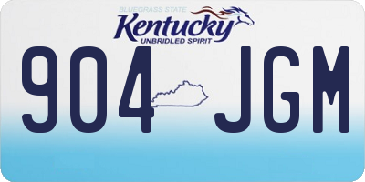 KY license plate 904JGM