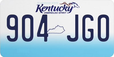 KY license plate 904JGO