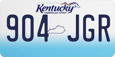 KY license plate 904JGR