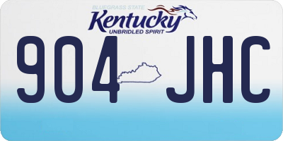 KY license plate 904JHC