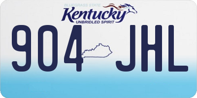 KY license plate 904JHL