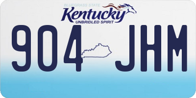 KY license plate 904JHM
