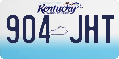 KY license plate 904JHT