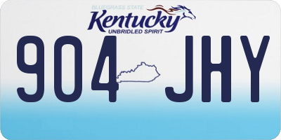 KY license plate 904JHY
