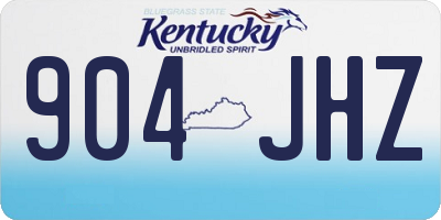 KY license plate 904JHZ