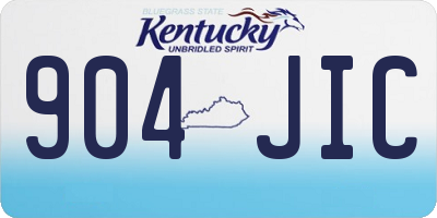 KY license plate 904JIC