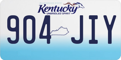 KY license plate 904JIY