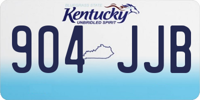 KY license plate 904JJB