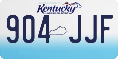 KY license plate 904JJF