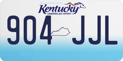 KY license plate 904JJL