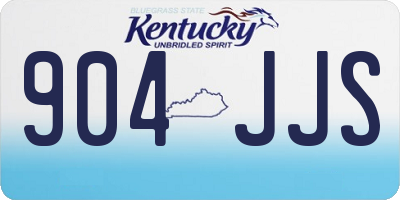 KY license plate 904JJS