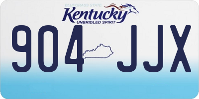 KY license plate 904JJX