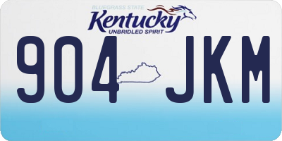 KY license plate 904JKM