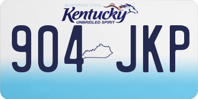 KY license plate 904JKP