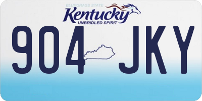 KY license plate 904JKY