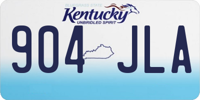 KY license plate 904JLA