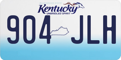 KY license plate 904JLH