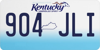 KY license plate 904JLI