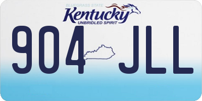 KY license plate 904JLL