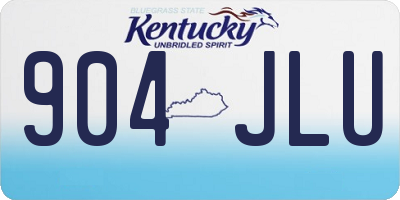 KY license plate 904JLU