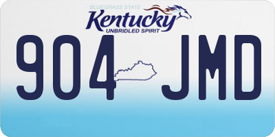 KY license plate 904JMD