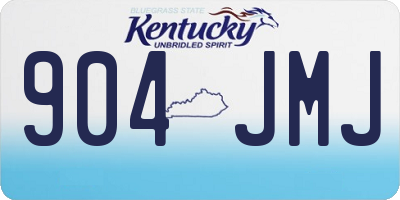 KY license plate 904JMJ