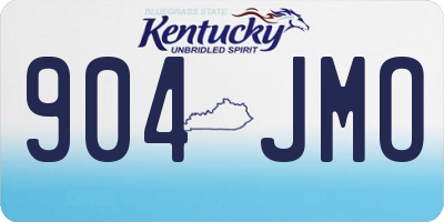 KY license plate 904JMO