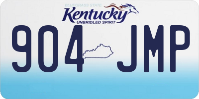 KY license plate 904JMP