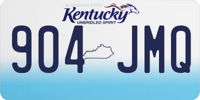 KY license plate 904JMQ