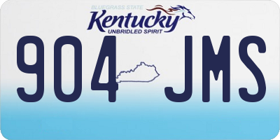 KY license plate 904JMS