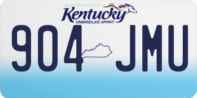 KY license plate 904JMU
