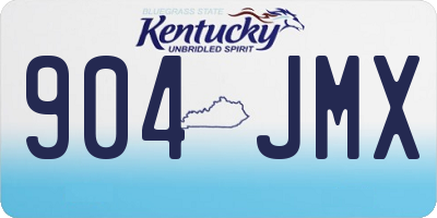 KY license plate 904JMX