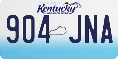 KY license plate 904JNA