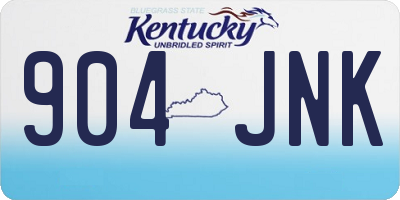 KY license plate 904JNK