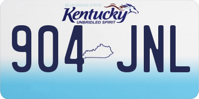 KY license plate 904JNL