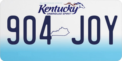 KY license plate 904JOY
