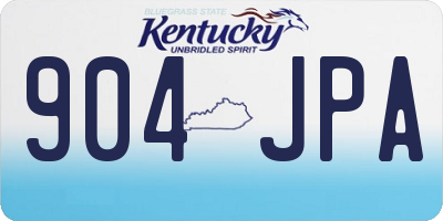 KY license plate 904JPA